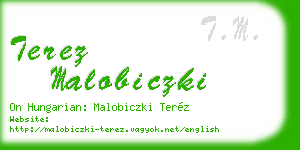 terez malobiczki business card
